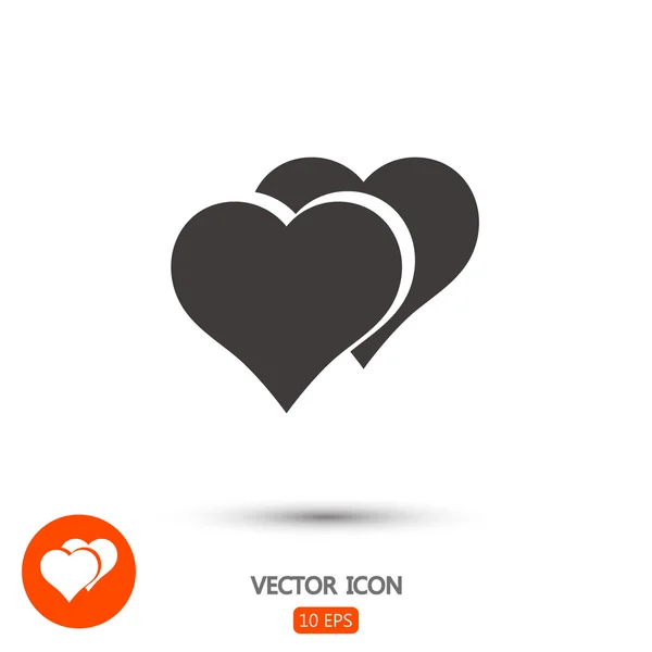 Ilustración del icono Corazones — Vector de stock