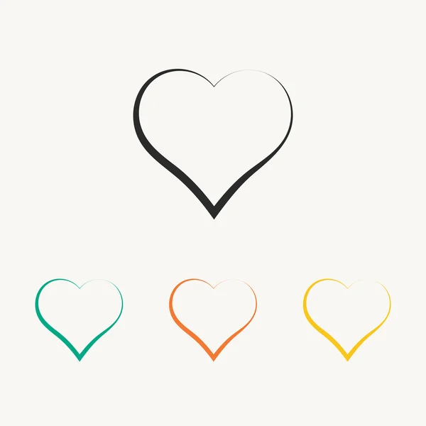 Ikona srdce, vektorová ilustrace — Stockový vektor