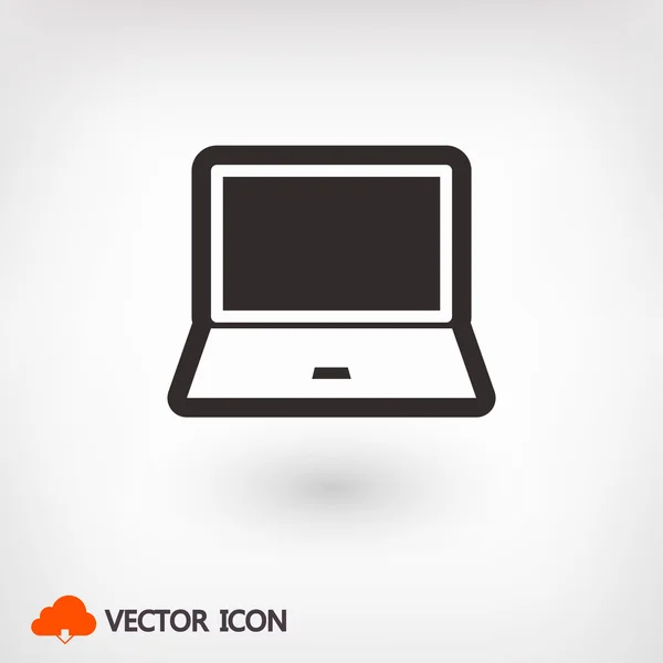 Laptop pictogram illustratie — Stockvector