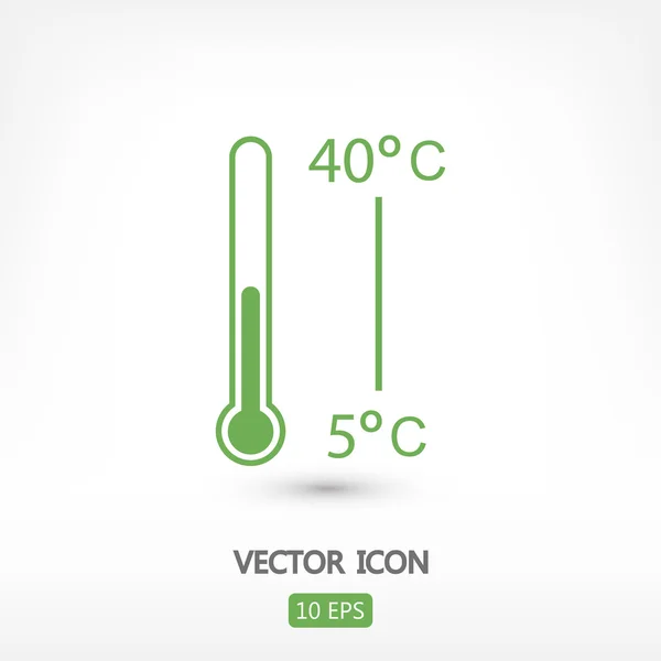 Thermometer pictogram illustratie — Stockvector