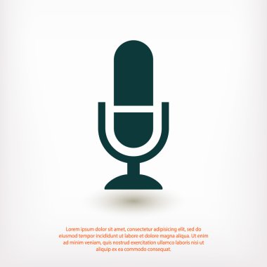 mikrofon simgesi illüstrasyon