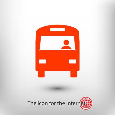 otobüs simgesi illüstrasyon 