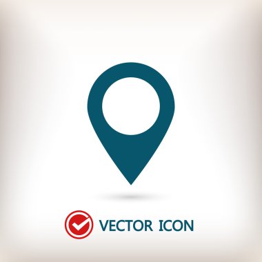 harita işaretçisi düz simgesi