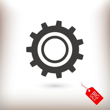 dişli simgesini illüstrasyon