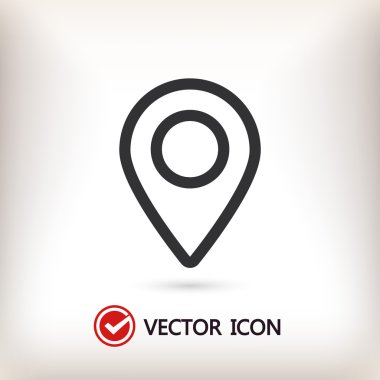 harita işaretçisi düz simgesi