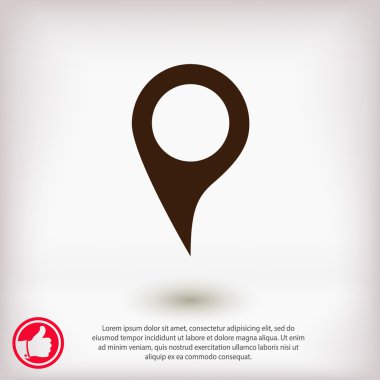 harita işaretçisi düz simgesi