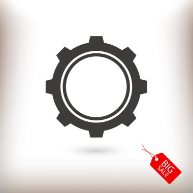 dişli simgesini illüstrasyon