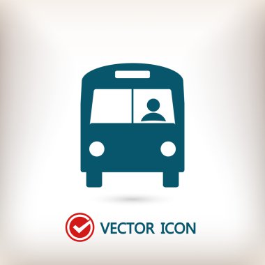 otobüs simgesi illüstrasyon 