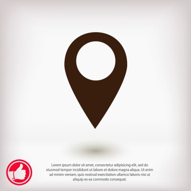 harita işaretçisi düz simgesi