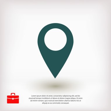 harita işaretçisi düz simgesi