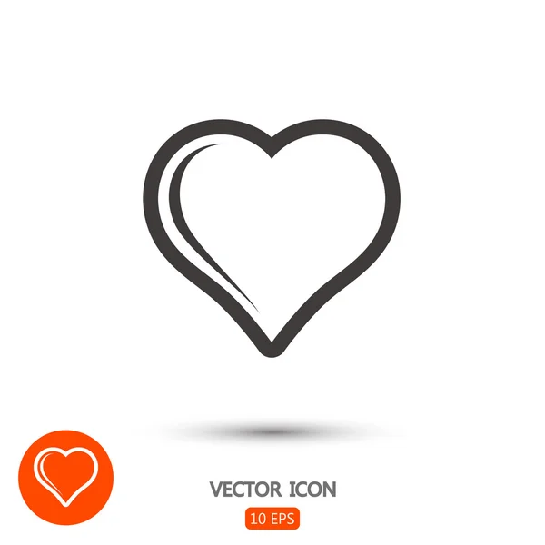 Icono del corazón, ilustración vectorial — Vector de stock