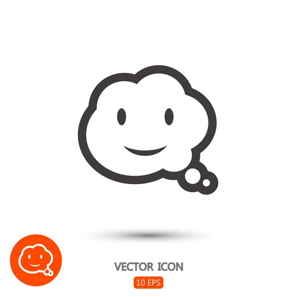 Smile talking bubble  icon — Stock Vector