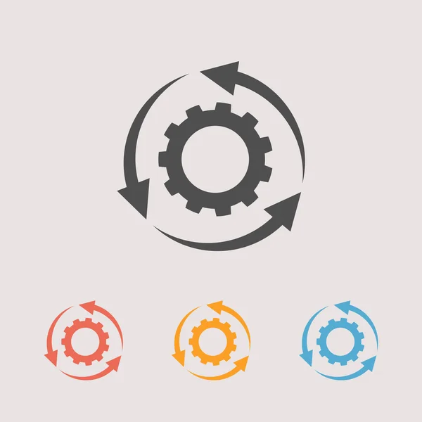 Setting parameters, circular arrows  icon — Stock Vector