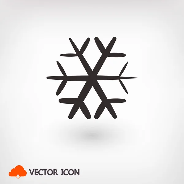 Illustration icône flocon de neige — Image vectorielle
