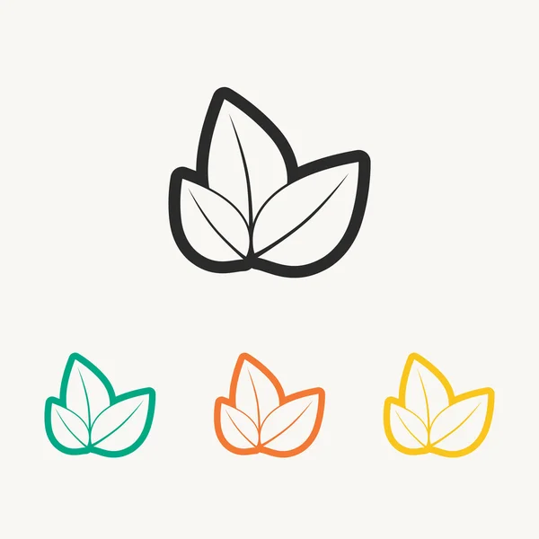 Leaves icon illustration — Stock Vector