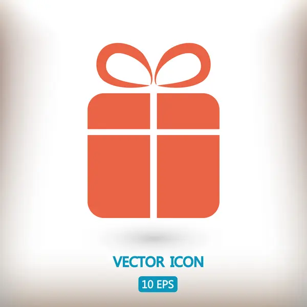 Geschenk pictogram illustratie — Stockvector