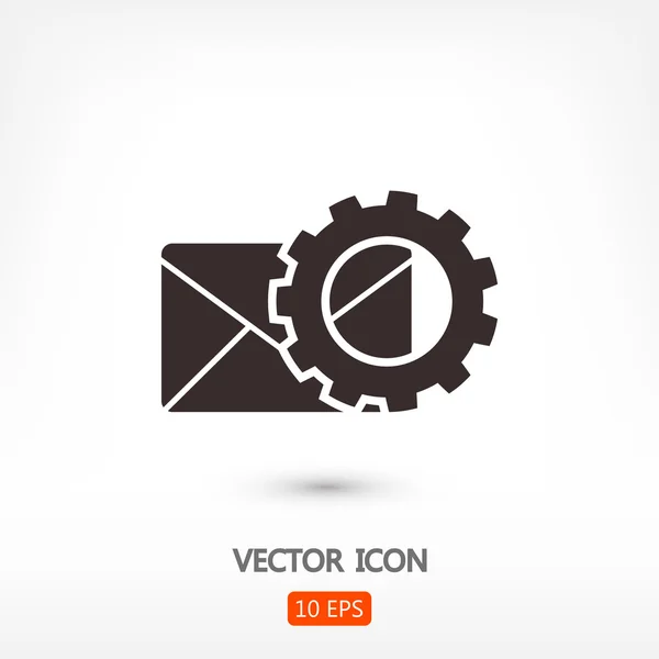 Configuração de parâmetros e ícone de envelope — Vetor de Stock