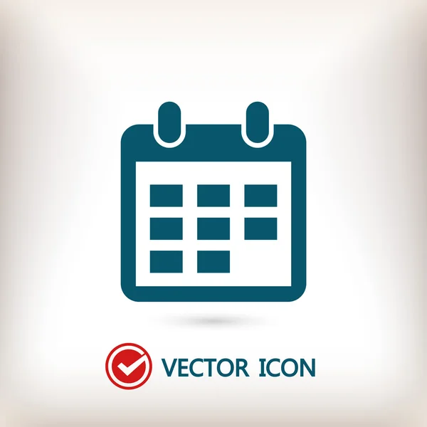 Kalender-ikonen illustration. Platt designerstil — Stock vektor