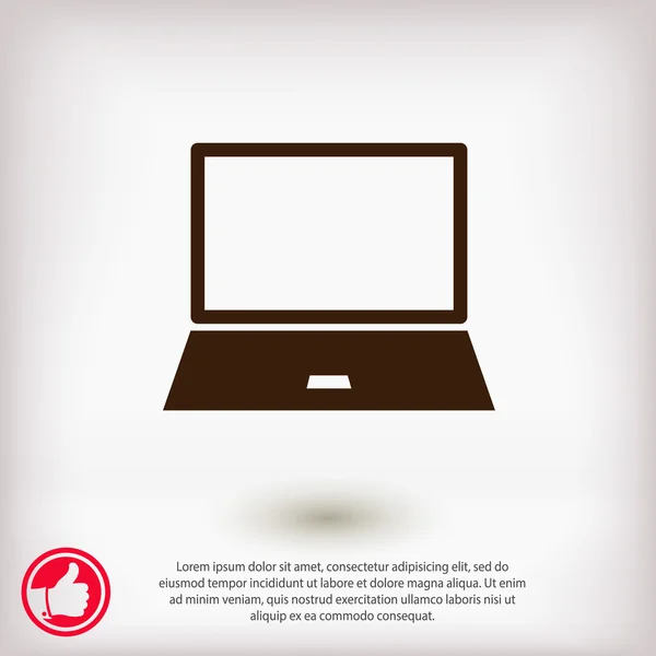 Laptop icon illustration — Stock Vector