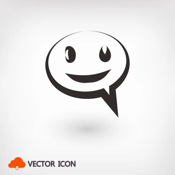 Sorriso falando bolha — Vetor de Stock