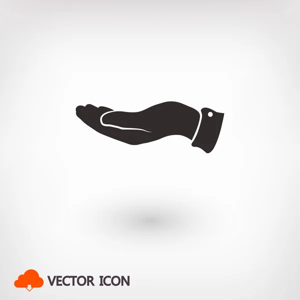 Ilustración del icono de mano — Vector de stock