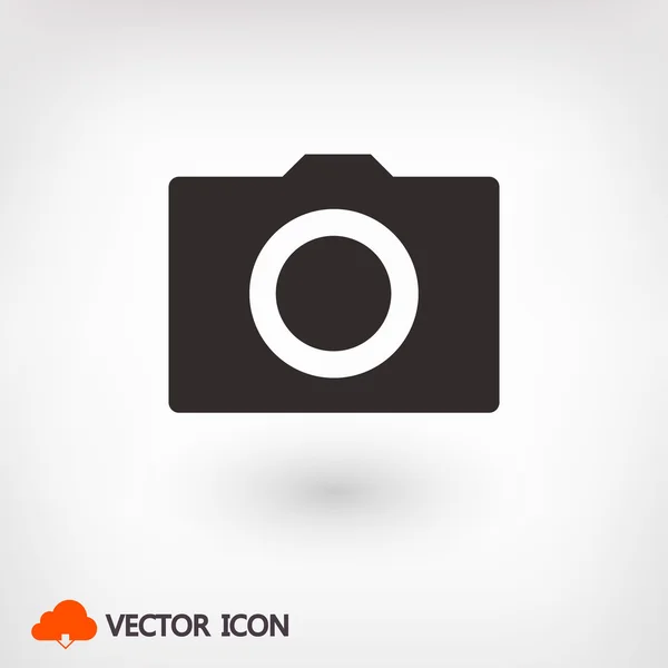 Illustrazione icona della fotocamera — Vettoriale Stock