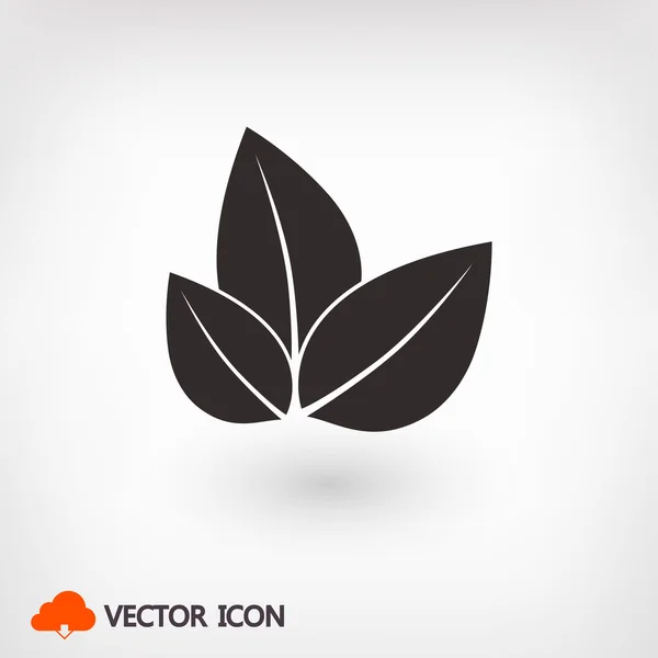 Illustrazione icona foglie — Vettoriale Stock