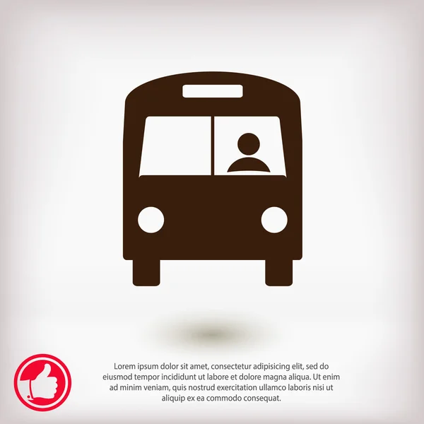 Bus pictogram illustratie — Stockvector