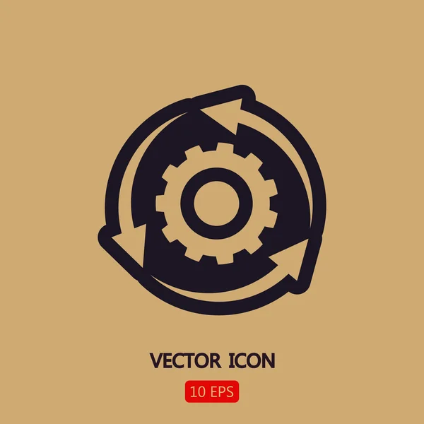 Parameters instellen, circulaire pijlen pictogram — Stockvector