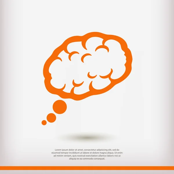 Gehirn-Symbol-Illustration — Stockvektor