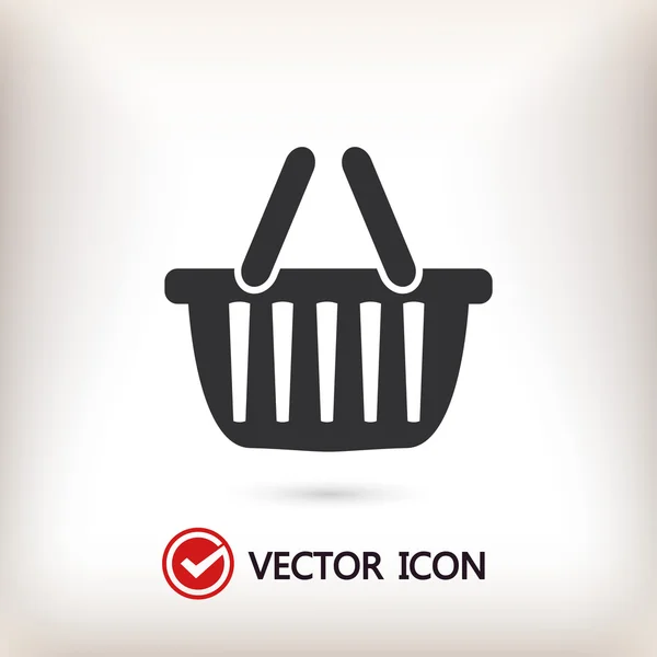 Obrázek ikony koše — Stockový vektor