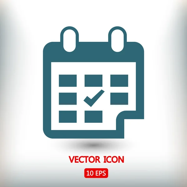 Kalender-ikonen illustration. Platt designerstil — Stock vektor
