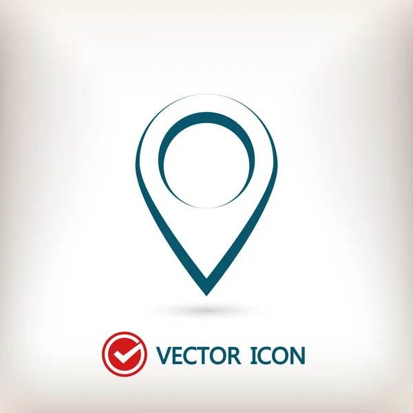 Map pointer flat icon — Stock Vector