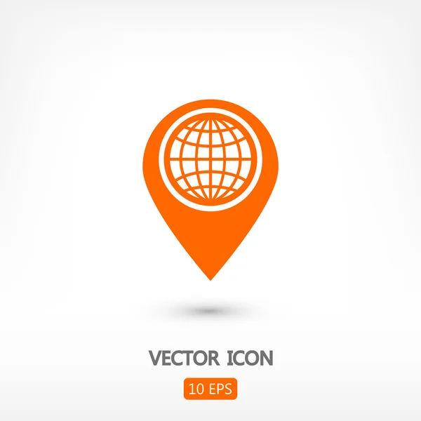 Mapa puntero icono plano — Vector de stock