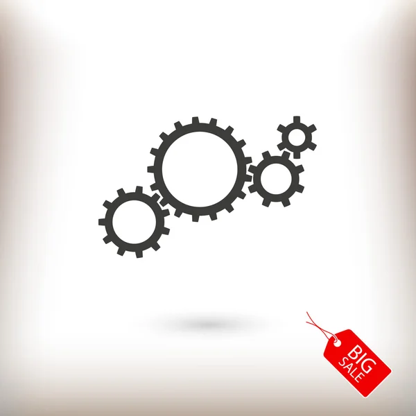 Gears pictogram illustratie — Stockvector