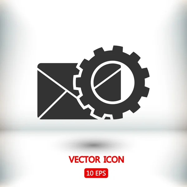 Configuração de parâmetros e ícone de envelope — Vetor de Stock