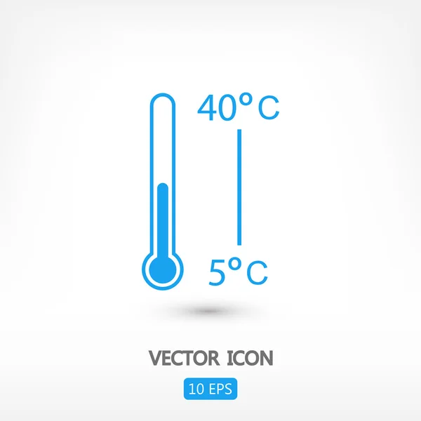 Thermometer pictogram illustratie — Stockvector