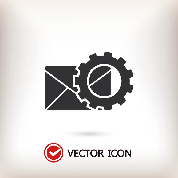Nastavení parametrů a ikona obálky — Stockový vektor