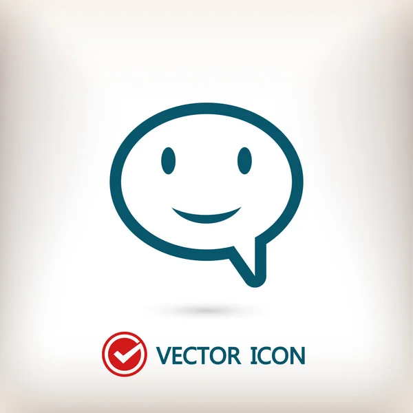 Sonrisa hablando icono de la burbuja — Vector de stock