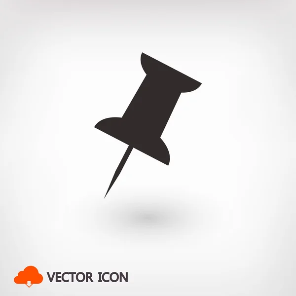Push pin icono ilustración — Vector de stock