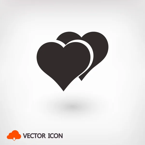 Ilustración del icono Corazones — Vector de stock