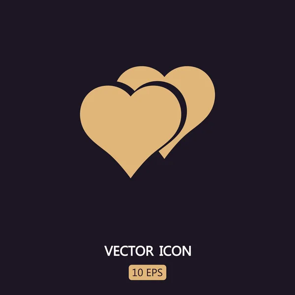 Hjärtan ikon illustration — Stock vektor