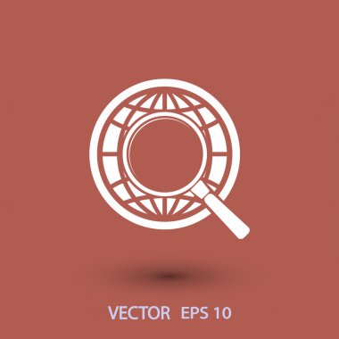 Dünya Büyüteç arama simgesi 