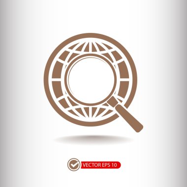 Dünya Büyüteç arama simgesi 