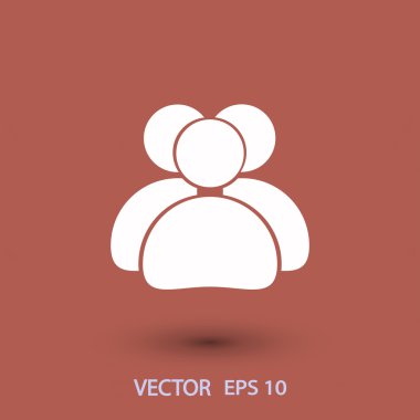 Düz tasarım stili kişi simgesi