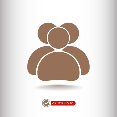 Düz tasarım stili kişi simgesi