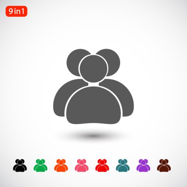 Düz tasarım stili kişi simgesi