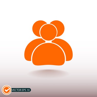 Düz tasarım stili kişi simgesi