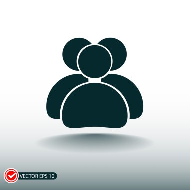 Düz tasarım stili kişi simgesi