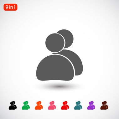 insanlar düz tasarım simgesi